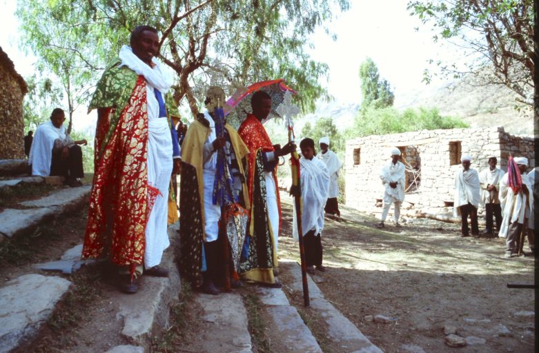 Etiopia Sacerdoti che celebrano il Natale Copto